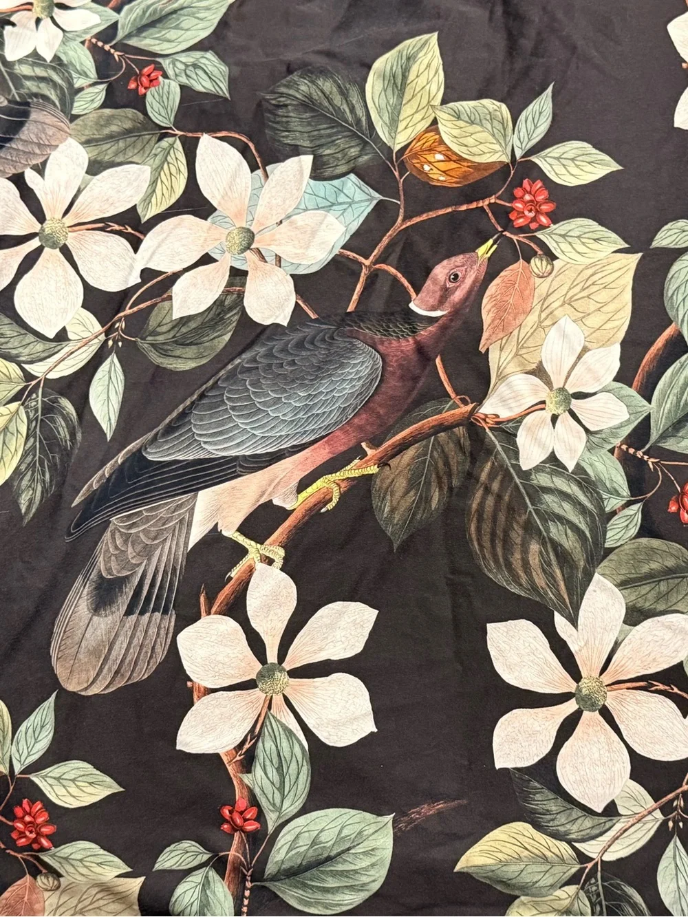 Cuddledown James Audubon Pigeon Birds King Duvet Cover